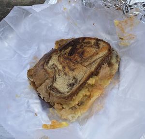 tempeh reuben with vegan cheese at Jess's Juice Bar in Lambertville