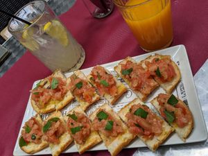 Pan Tomate at Paisano Café in Barcelona