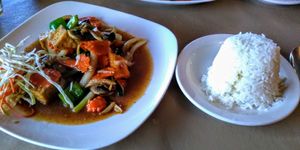 Stir fry dish at Thai Tanic in Destin
