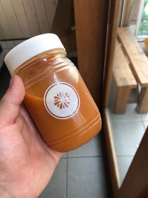 Fresh Jazzy Carrot Juice! at Trueberry - Nakameguro in Tokyo