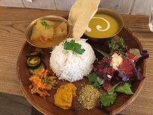 Ayurveda plate only available on Saturdays  at Trueberry - Omotesando in Tokyo