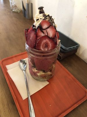 Strawberry parfait  at Trueberry - Omotesando in Tokyo