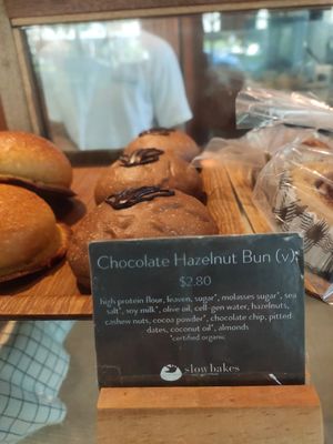 Chocolate hazelnut bun at Slow Bakes in Central Singapore