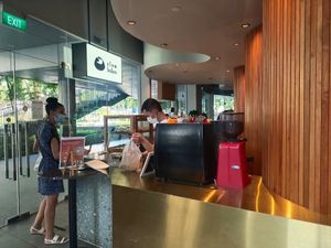 Cashier counter at Slow Bakes in Central Singapore