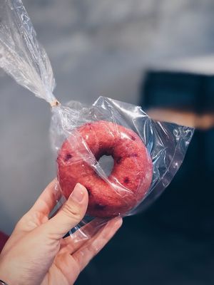 Beetroot Bagel at Slow Bakes in Central Singapore