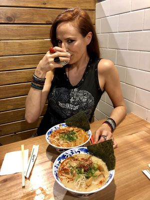 Gratuitous shot of my love pre-ramen delight at Taro's Ramen in South Brisbane