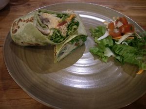 Vegetable Wrap.  Yammi! at Livingwell in Ungasan
