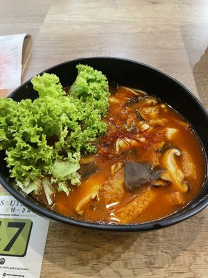 Spicy Kimchi Ramen  at Saute-san 素特-さん in Central Singapore