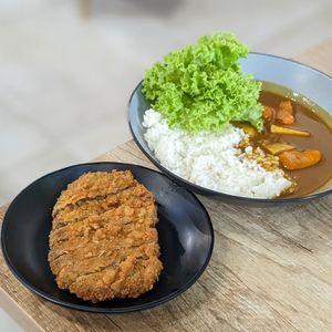 Vegan Handmade Oat Katsu Curry Don at Saute-san 素特-さん in Central Singapore