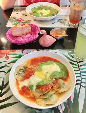 Pasta  at Lazy Vegan in Santiago