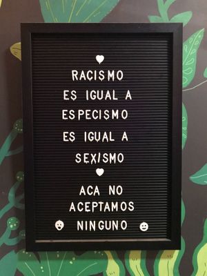 inside at Lazy Vegan in Santiago