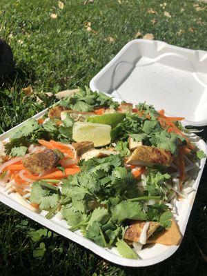 Vegan Fresh Loaded Bánh Mì Nachos at 98 Center Moab in Moab