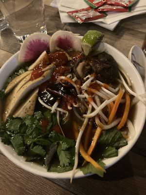 Vegan pho at 98 Center Moab in Moab