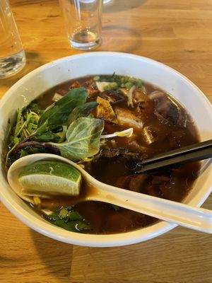 Vegan pho was tasty!! #Veganuary at 98 Center Moab in Moab