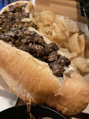 Mushroom cheesesteakk  at 98 Center Moab in Moab