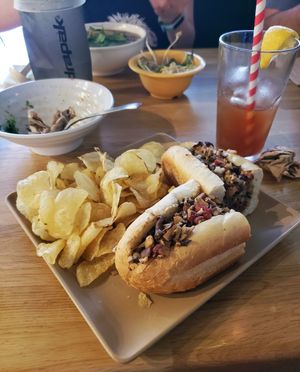 Vegan cheesesteak! at 98 Center Moab in Moab