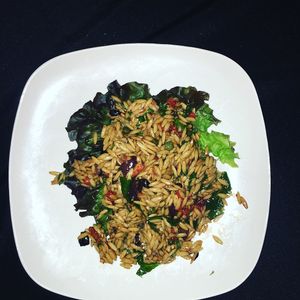 Vegan Orzo dish  at Rumney Rocks Bistro in Rumney