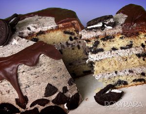 Vegan vanilla Oreo cookie cake, available to pre order. at RoxyRara Cakes - Camden in East London