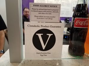 Notice at Cinnaholic in San Jose