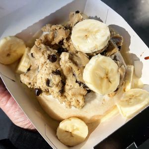 Cookie dough and banana at Cinnaholic in San Jose