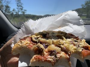 Pizza! at Flour of Life Bakery in Helensvale