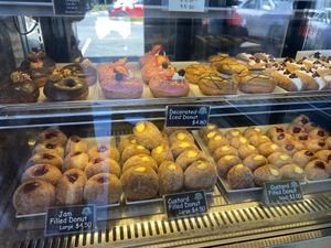 Check out these donuts! at Flour of Life Bakery in Helensvale