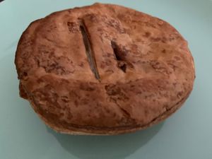 TVP mince with mushroom pie at Flour of Life Bakery in Helensvale