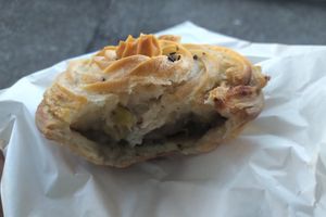 Cheezy Potato Mushroom Mournay Pie! at Flour of Life Bakery in Helensvale