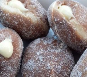 Custard doughnuts are to die for!   at Flour of Life Bakery in Helensvale
