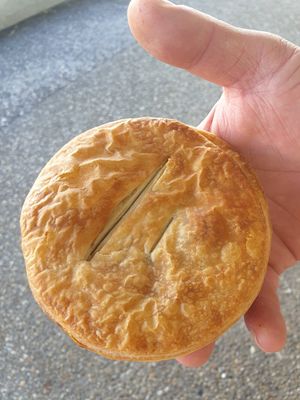 Mushroom mince pie at Flour of Life Bakery in Helensvale
