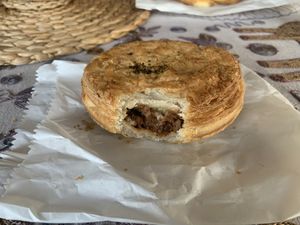Cheese Bolognese pie  at Flour of Life Bakery in Helensvale