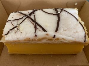 Vanilla slice  at Flour of Life Bakery in Helensvale