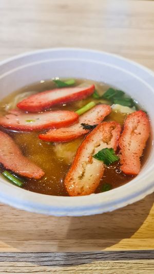 Wonton soup at So​ Vegan in Bangkok