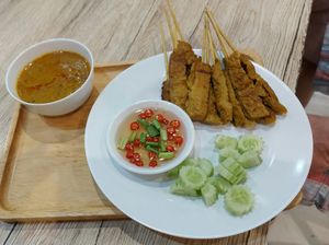 Vegan satay #Veganuary at So​ Vegan in Bangkok