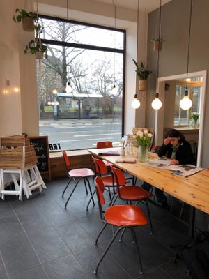 Big table inside  at Trago in Leipzig