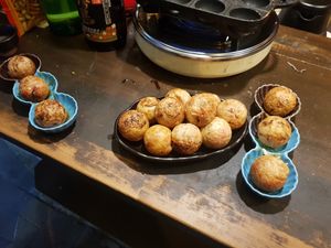 Vegan takoyaki  at Self Takoyaki Bar IDUCO in Osaka
