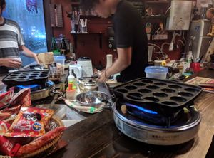 Heating up the grid! at Self Takoyaki Bar IDUCO in Osaka