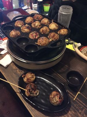 Self made pride at Self Takoyaki Bar IDUCO in Osaka