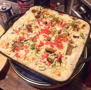 Stage 1 toppings! at Self Takoyaki Bar IDUCO in Osaka