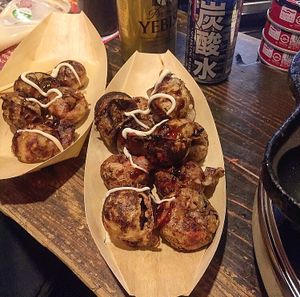 Ready to eat!  at Self Takoyaki Bar IDUCO in Osaka