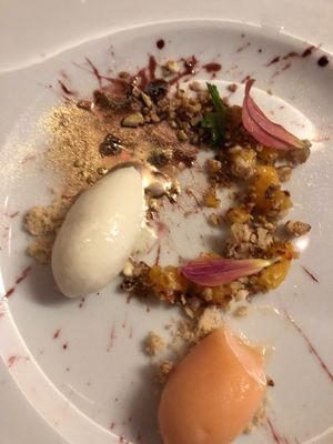 Peaches  at Dario Gualtieri Bistro in Buenos Aires