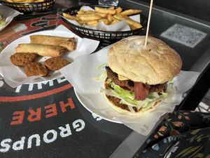 Veef with the lot and sides   at Just Poppy's in Riverhills