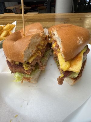 Barts burger   at Just Poppy's in Riverhills