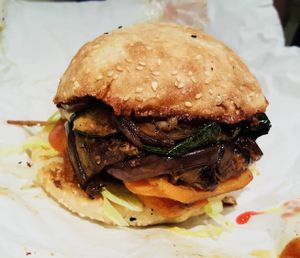 Best tasting vegan burger Ever  at Just Poppy's in Riverhills