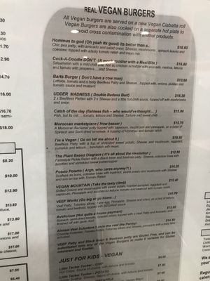 Menu  at Just Poppy's in Riverhills