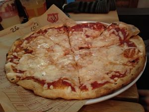 Regular size dairy-free cheese pizza at Mod Pizza - Pinnacle Building in Leeds