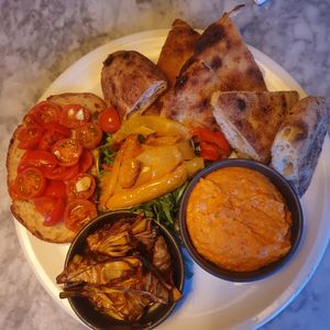 Breax and hummus at The Beech House in Beaconsfield