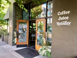 Entrance to goodness at Holiday in Portland