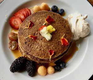 Buckwheat pancakes at Holiday in Portland