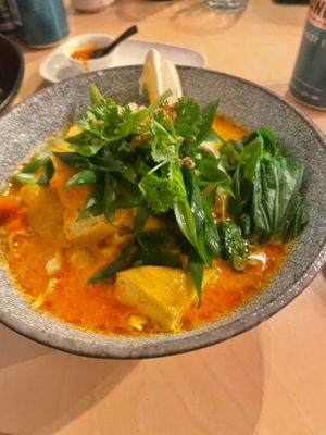 Vegan laksa at Yuni's Kitchen in Northcote